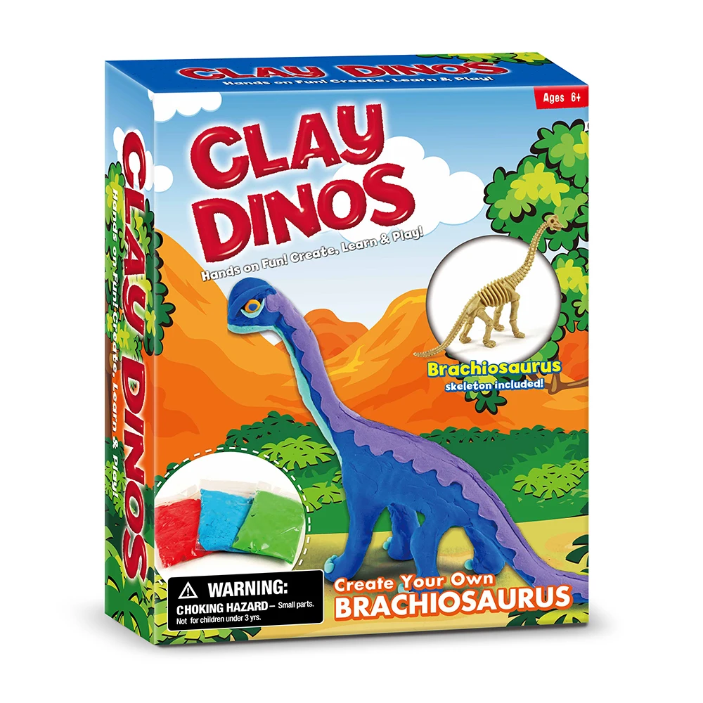 Super light clay dinosaur animal children handmade DIY cartoon students safety color mud space mud set toys