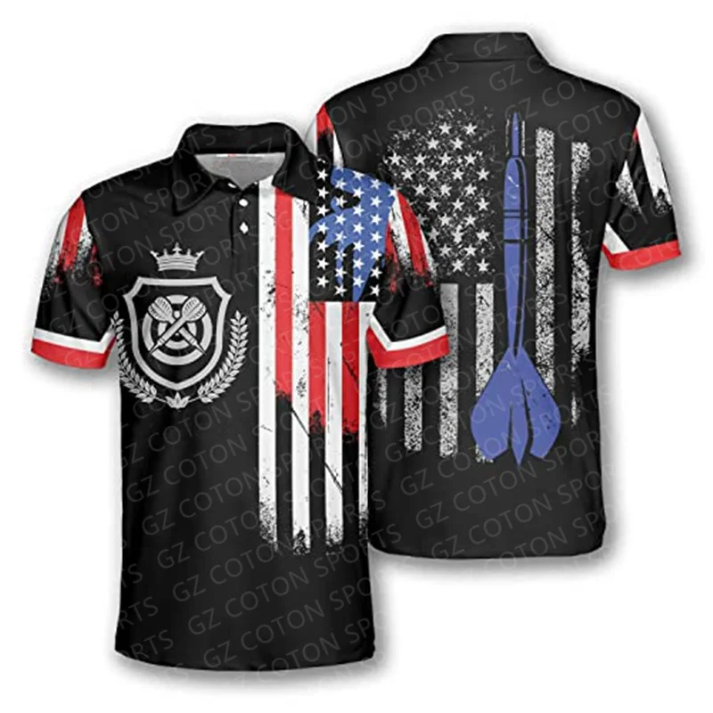 Wholesale Outfits Polo Tops Women Men Shirt Custom sublimation Printing Shorts Sleeve Polo Golf Dart Shirts