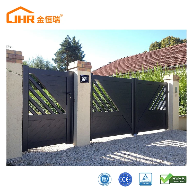 Durability Outdoor Aluminum Fence Panel Decorative Privacy Auto Sliding Gates For Mansion Garden Auto Automatic Gate for houses