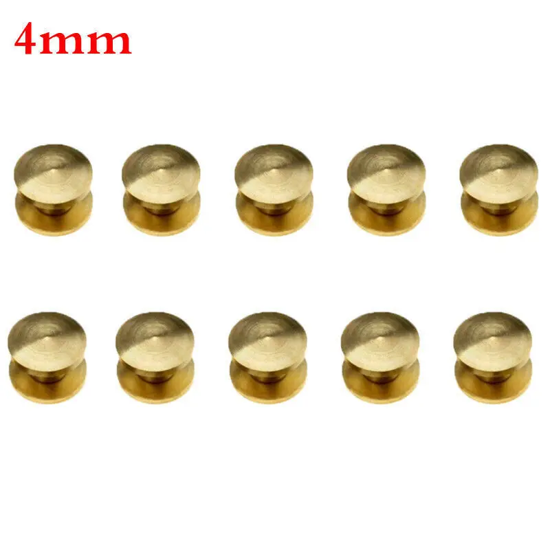  Набор из 50 винтов для ремня кожевенного ремесла латунных заклепок головки-гвоздики бумажника круглых кожаного