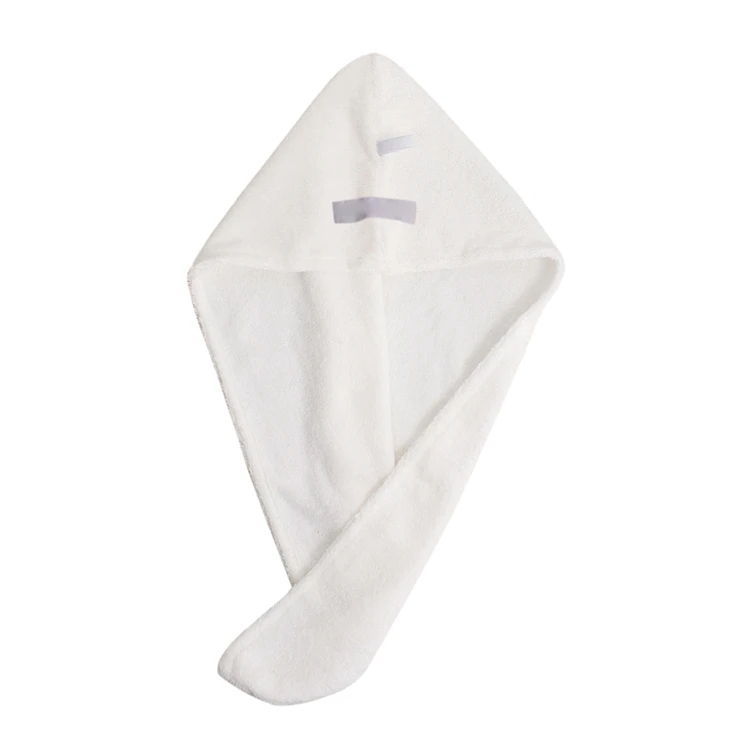 Eco Friendly Customized 100% Organic Cotton Hair Drying Head Towel Wraps Hair Towel Cap for Women