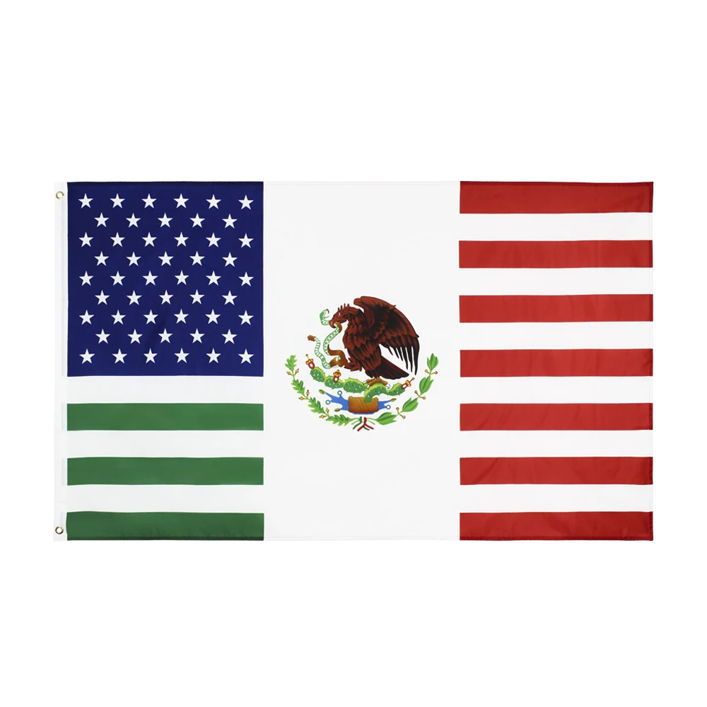 3x5 Feet USA Mexico Friendship Flag United States American Mexican Banner