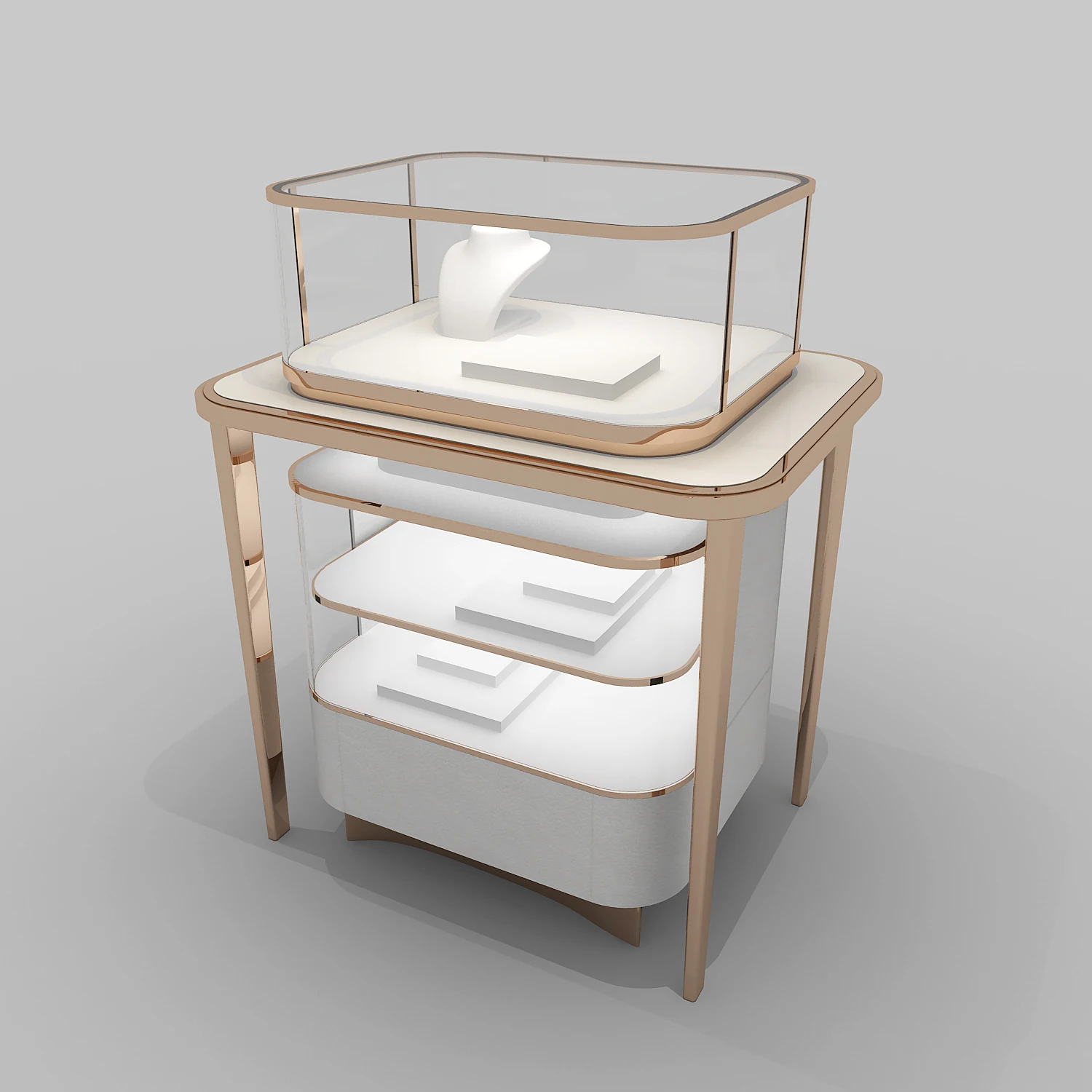 OEM Jewelry Shop Interior Design Jewelry Packing Display Jewelry Display Showcase Cabinet