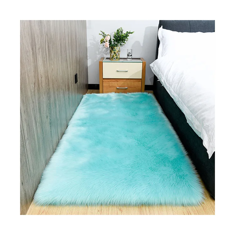 Fluffy plush plush plush solid faux fur rugs soft faux sheepskin large area rugs for living room and bedroom