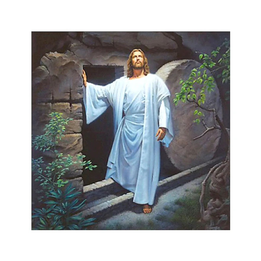 M-R-04 Illustration of ganesha holding axe lotus flower, Ganesha, Indian idol, Hindu theme diamond painting