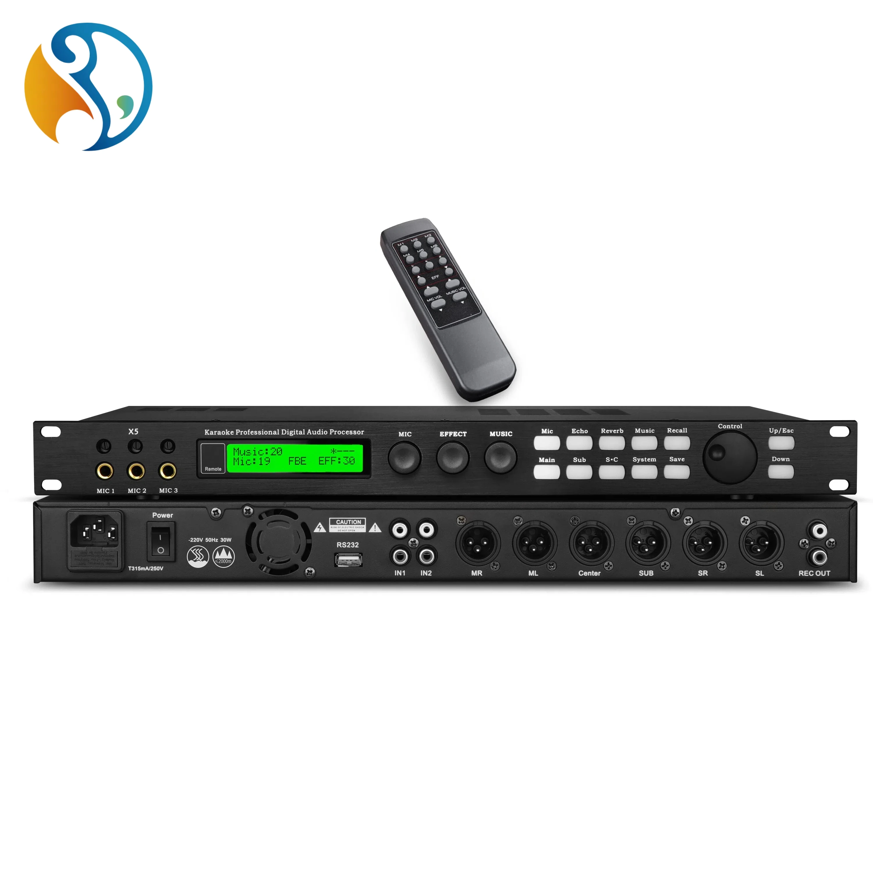 Горячая распродажа OEM/ODM X5 цифровой аудиопроцессор KTV Pre-effector для домашней вечеринки свадебное караоке