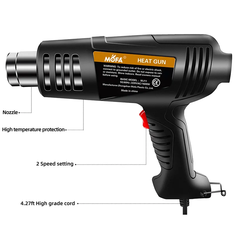 First Rate China 230V Hot Packing Shrink Wrap Heat Gun for PVC Welding