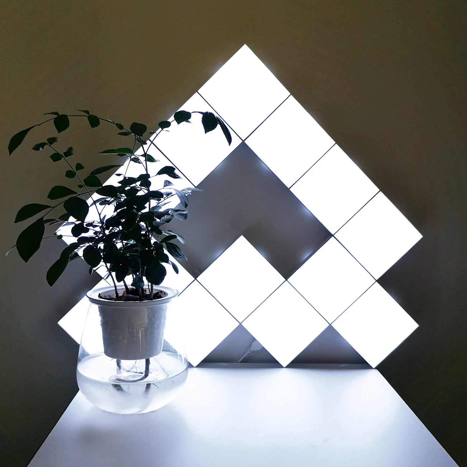 Colorful Sync Music Sound Sensitive Controlled Square Shape Cube Splicing Assembled Wall Lamp Holiday Room Decor LED Electric 70
