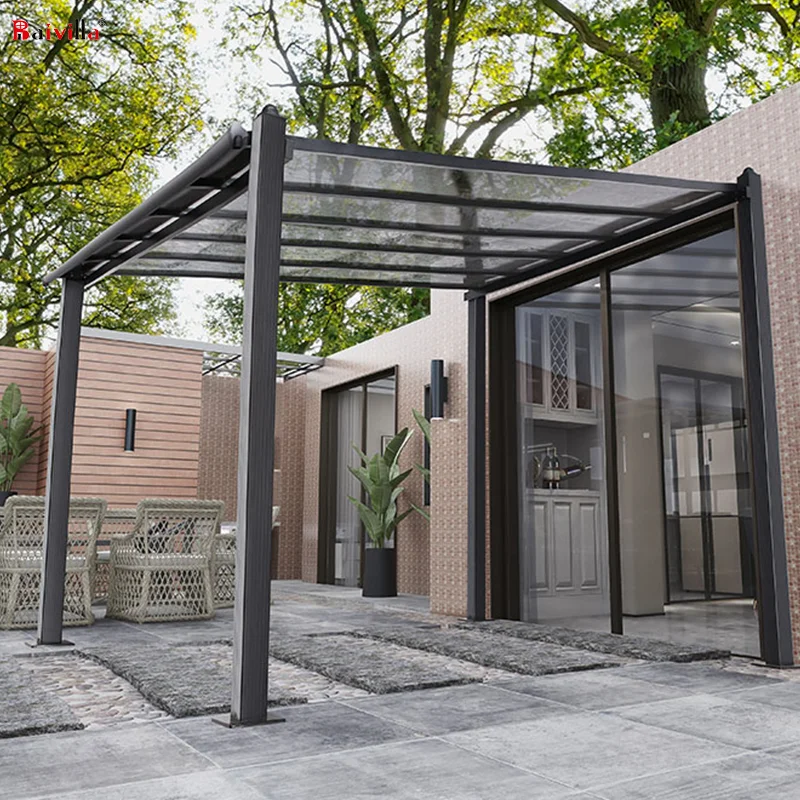Prefab modern shed Sturdy aluminum profiles pergolas for outdoor garden