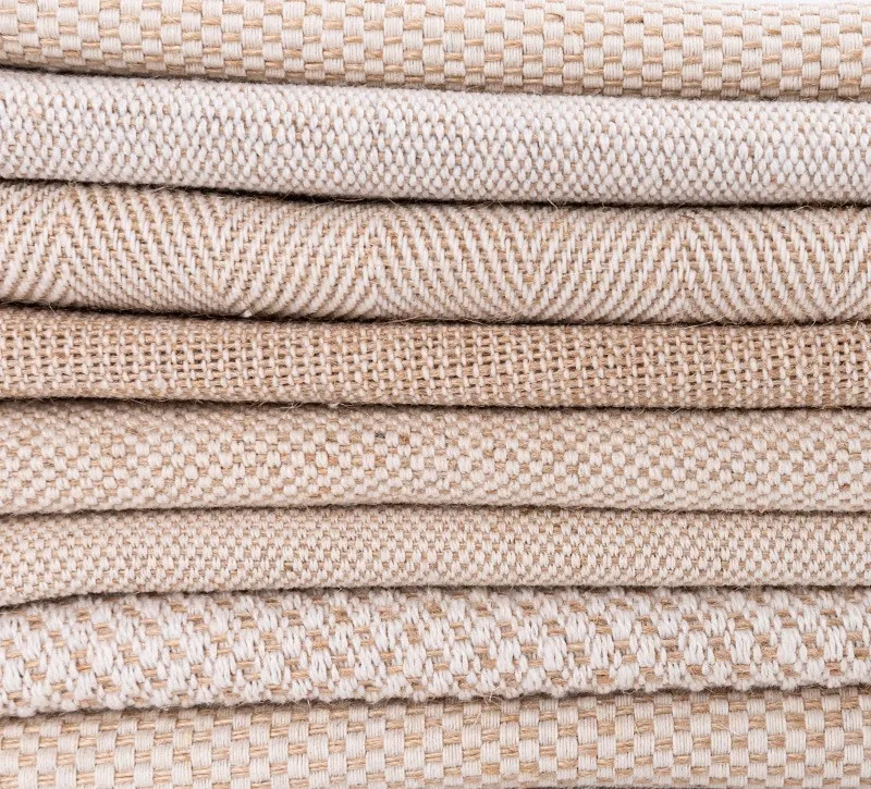 Cheap 55% Jute 45% Cotton Hemp Fabric Bag Hessian Burlap Linen Fiber Canvas Cotton Woven Jute Sofa Cotton Fabric