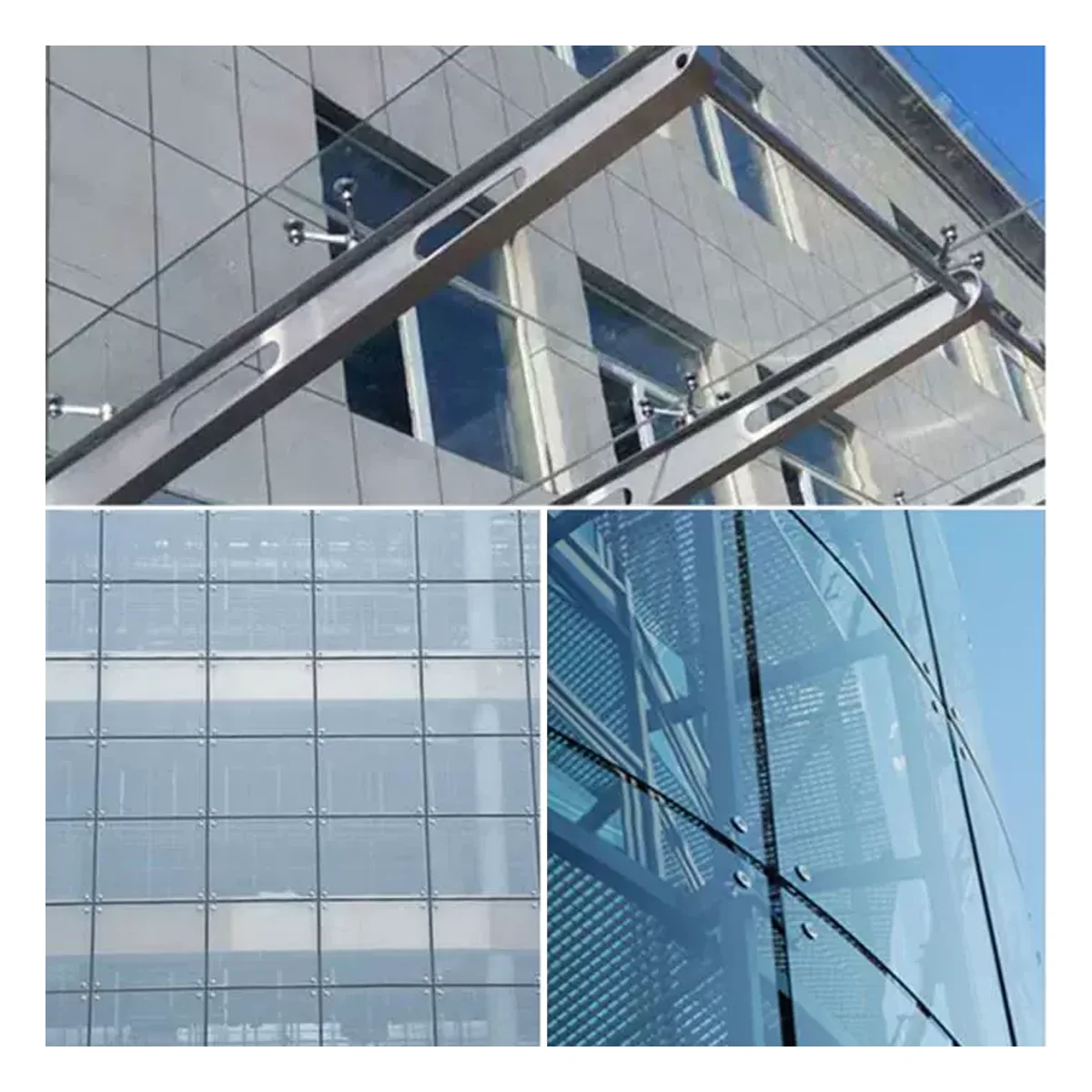 X-KPR 304 or 316 Curtainwalls Spider Holder Fittings Stainless Steel With 4 Way Rib Arms Tempered Glass Spider Fitting Mall