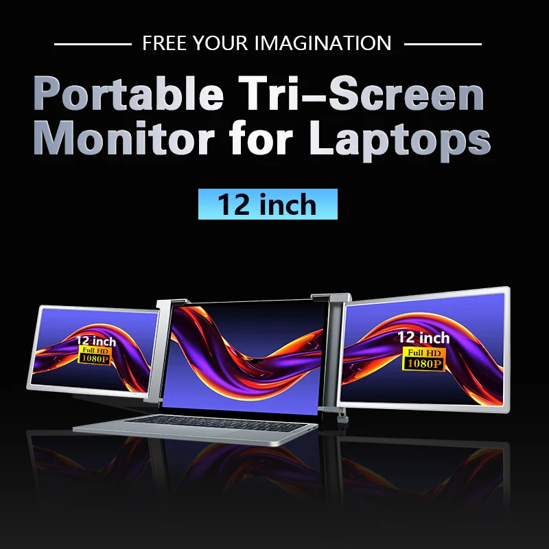 12 inch dual screen computer extender consumer electronics 1080p lcd ips screen goods for business