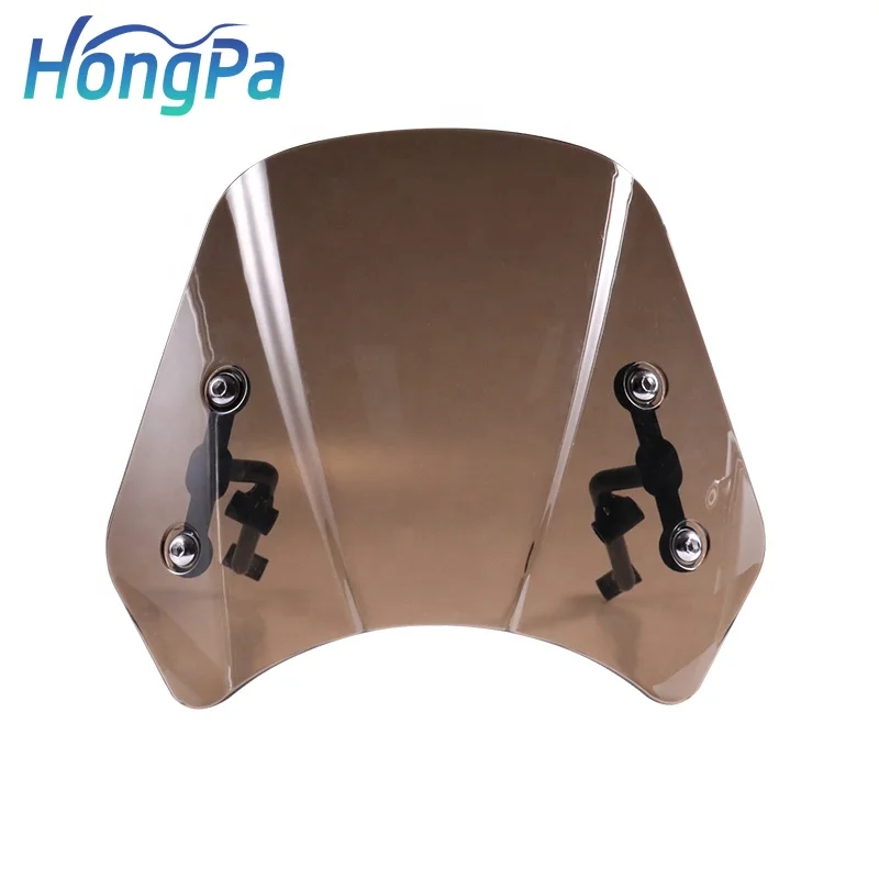 Universal PC Motorcycle Windshield Wind Deflector Moto Windscreen for Benelli Leoncino 500cc