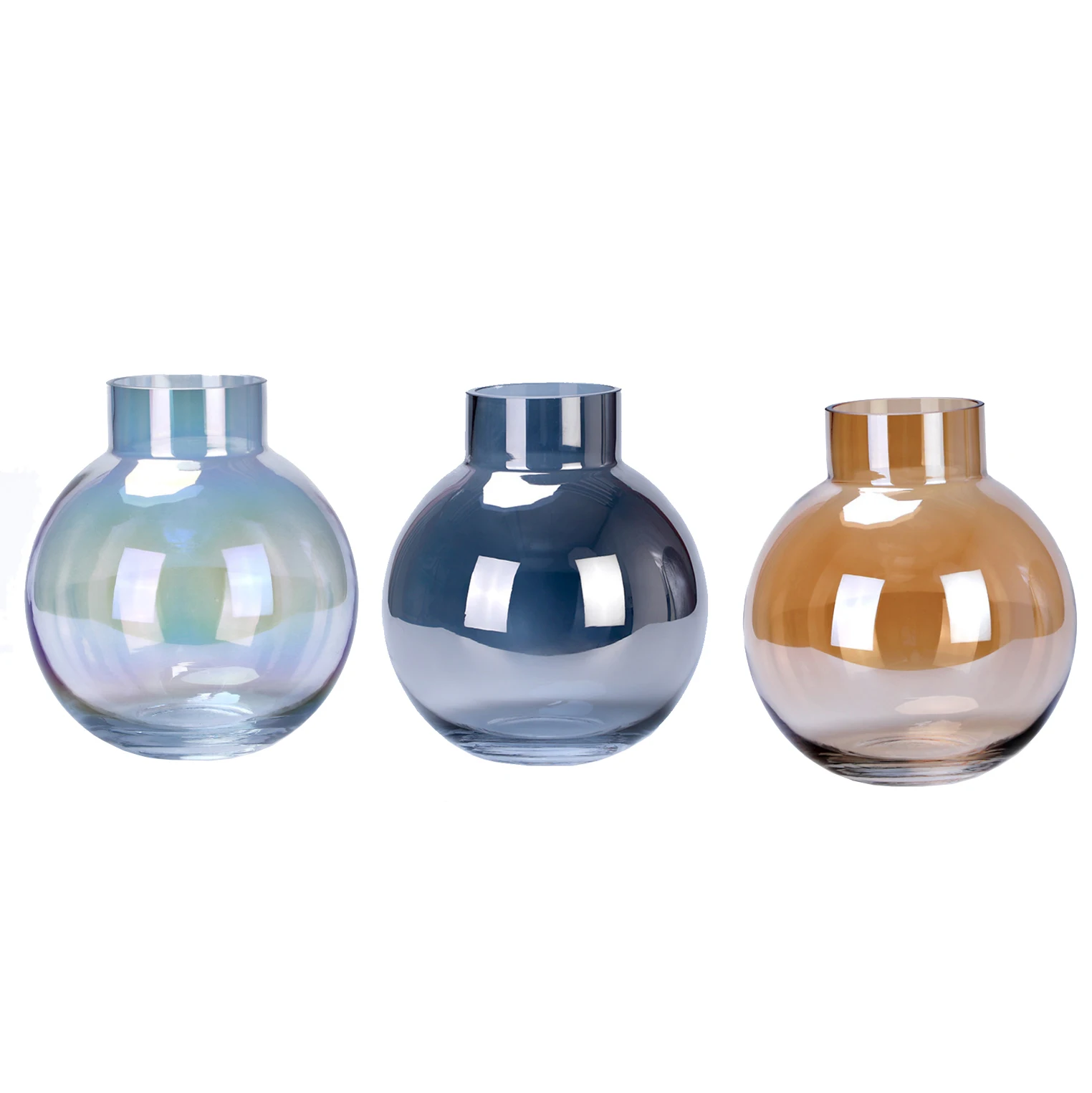 Aeofa nordic style glass & crystal vases simple bud bottle modern colorful glass vase home decor for single flowers