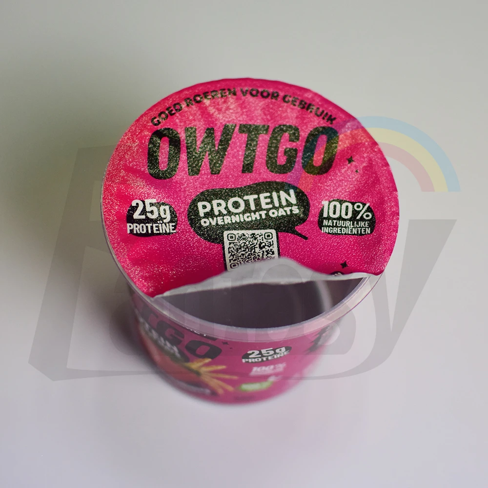 Индивидуальный логотип одноразовый йогурт для холодного питья прозрачный PP PET пластиковая чашка многоразовая йогурта с крышкой и