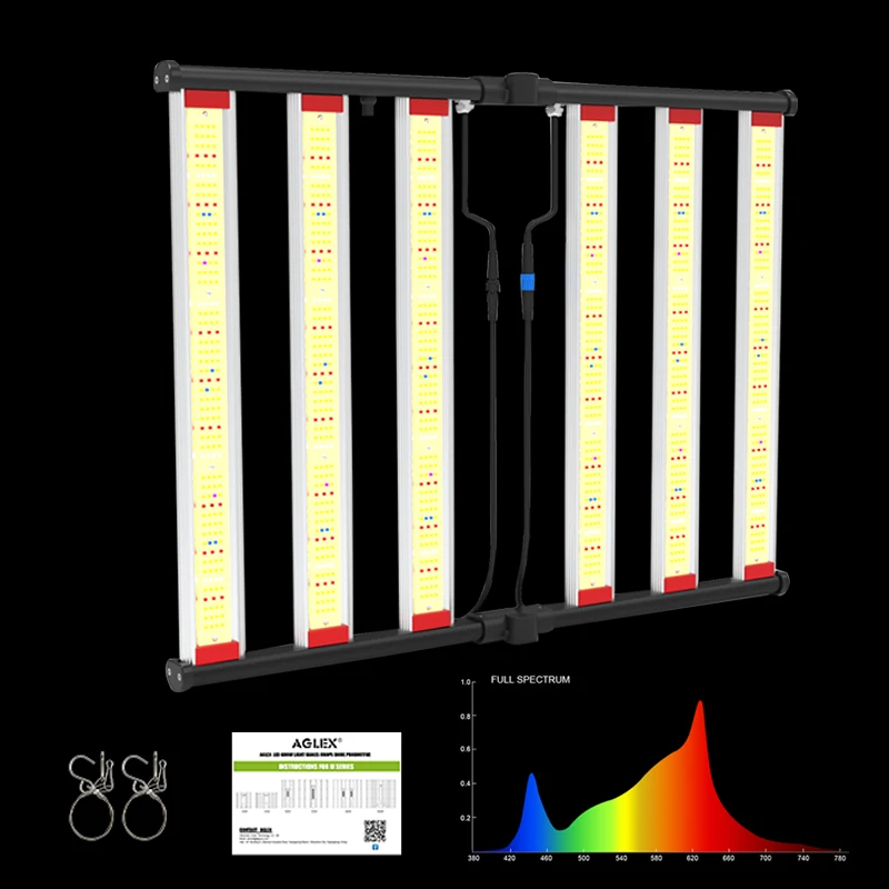 High Efficacy 2.8umol/J for Medical Growing in Vertical Farm Samsung 320W 6 Light Bar Foldable LED Grow Light