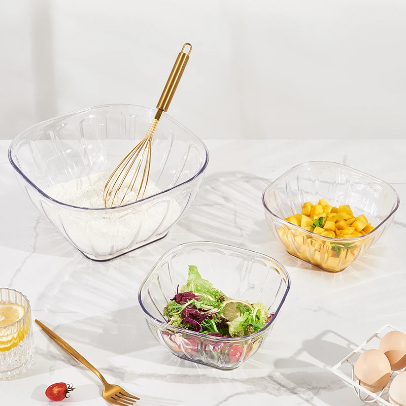 Restaurant Salad Acrylic Tea Bowls Glass Fruit Bowl Buy Acrylic Bowls with Lid Transparent Pc Food Grade Plastic Party Modern
