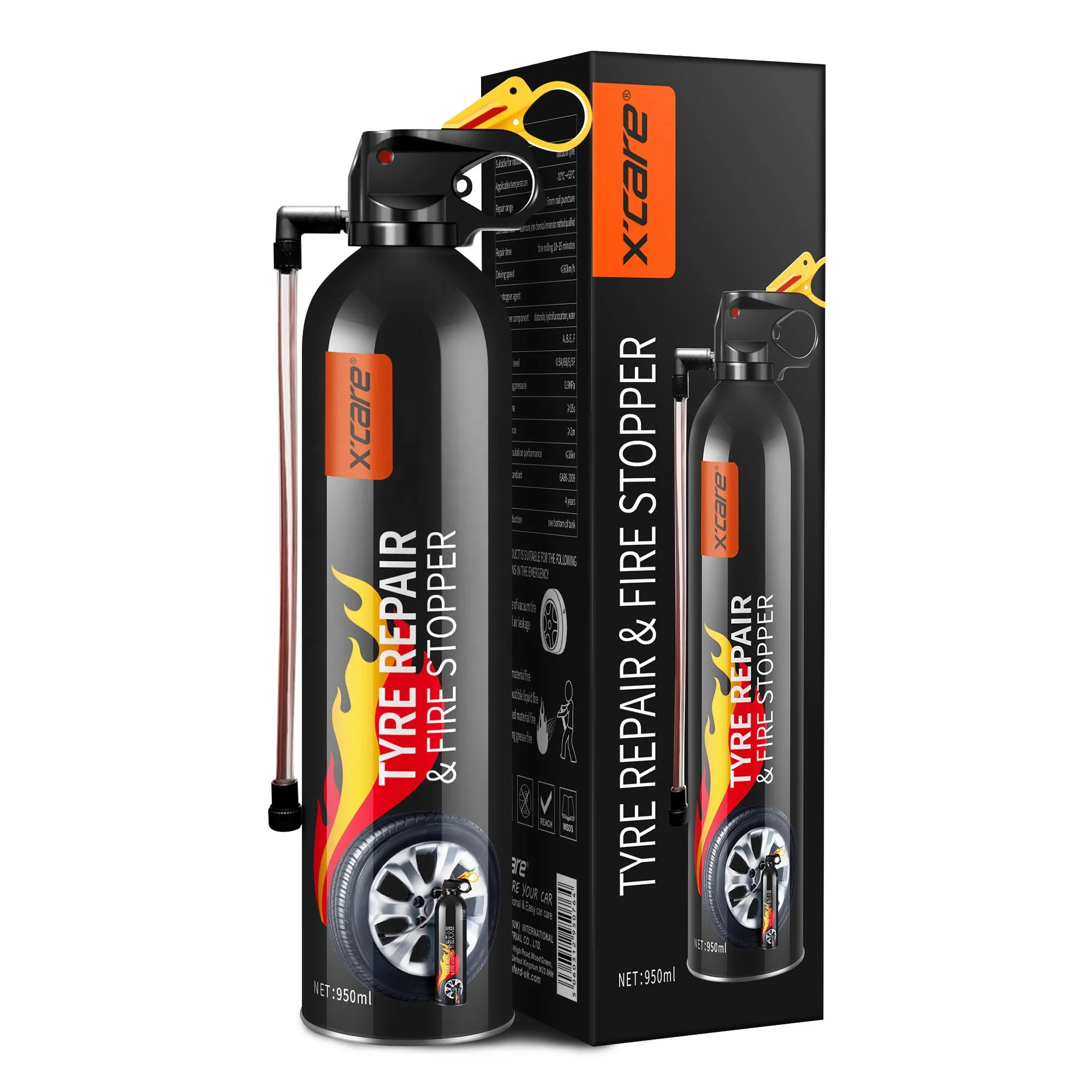 Safe and Emergency  Product China  Portable Small Size Tire  Repair & Fire Stopper 950ml