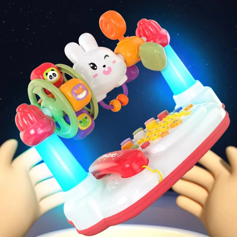 BGL kid early educational multifunctional story machine baby telephone piano phone musical toy with lights