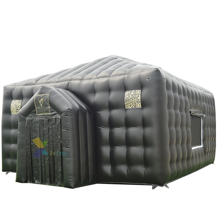 Commercial backyard inflatable nightclub tent inflatable disco light inflatable party supplies cube tent for night club