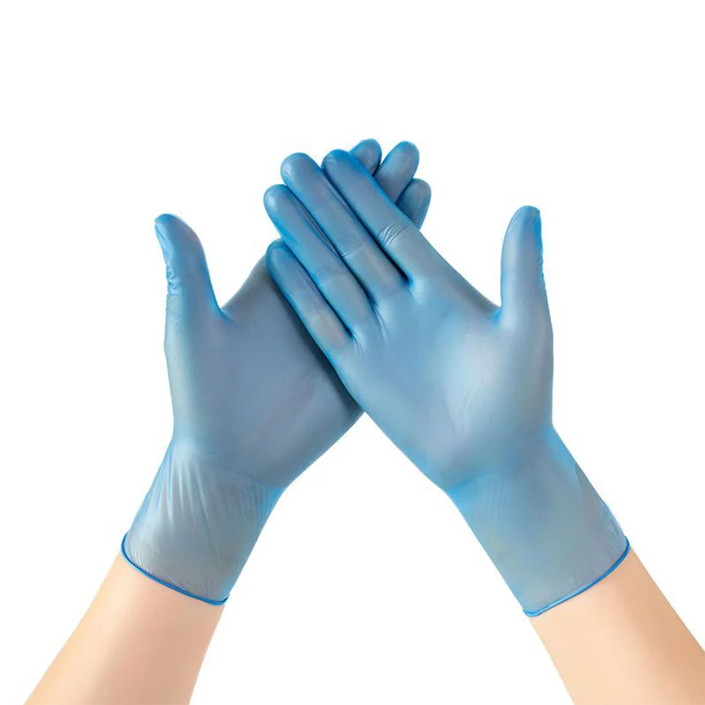 Blue Vinyl Gloves Disposable Examination Gloves Powder Free PVC Blue Vinyl Gloves