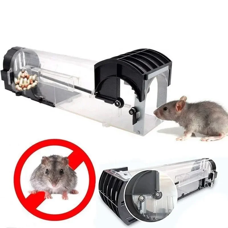 Upgrade 2 Pack Humane Mouse Traps No Kill High Sensitivity Quick Capture Huge Size Suitable for Rats