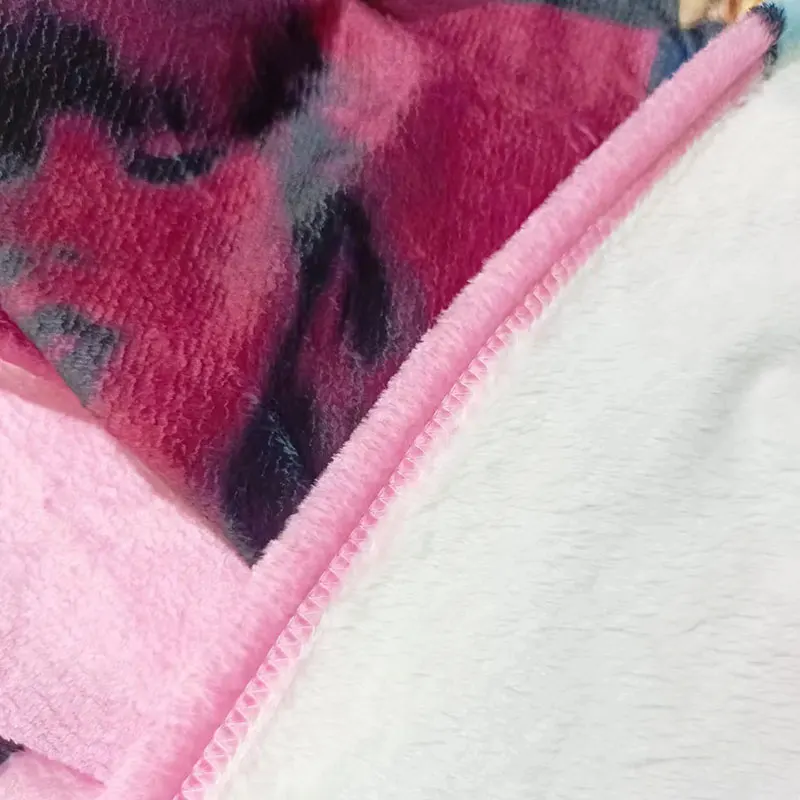 NOT MOQ Custom 3D Print Fashion Cute Stitches Baby Kids Sublimation Flannel Fleece Super Soft Throw Blankets