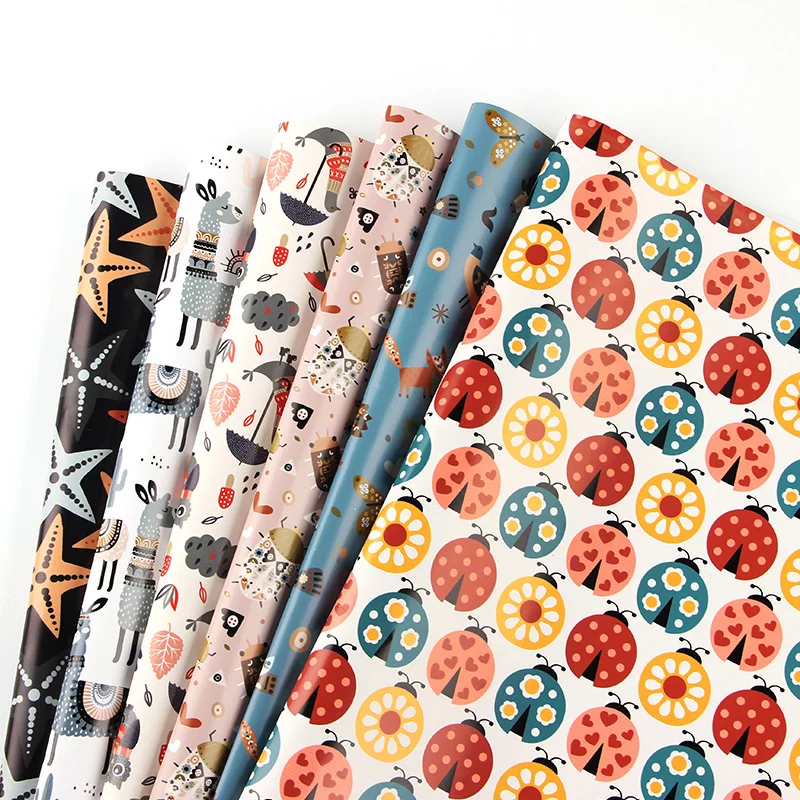 cartoon series 48gsm thick rolling wrapping paper for girl