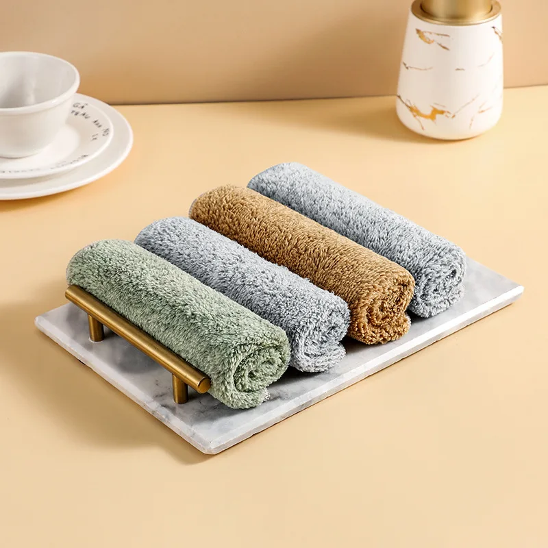 Microfiber Kitchen Dish Cloth Super Absorbent Cleaning Cloth Non-Stick Oil Rags Household Cleaning Towels