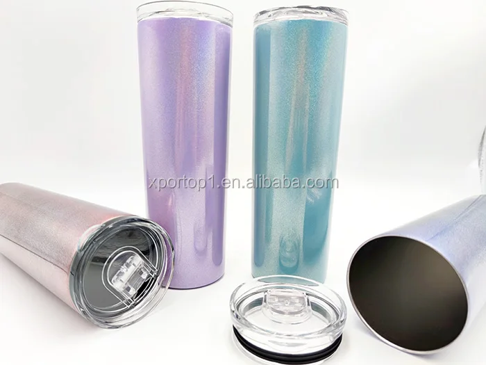 
Best Sales 20/30 oz double wall insulated mugs with slide lid and straw sublimation blank skinnies tumbler 
