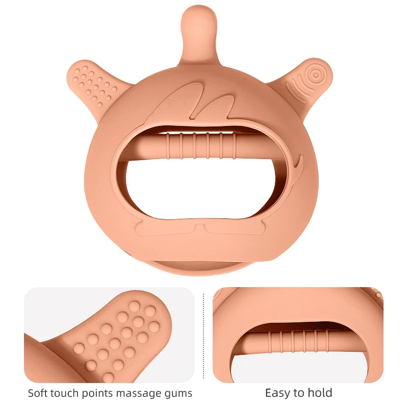 100% Food Grade Silicone Teethers Baby Teething Rings Chew Toys