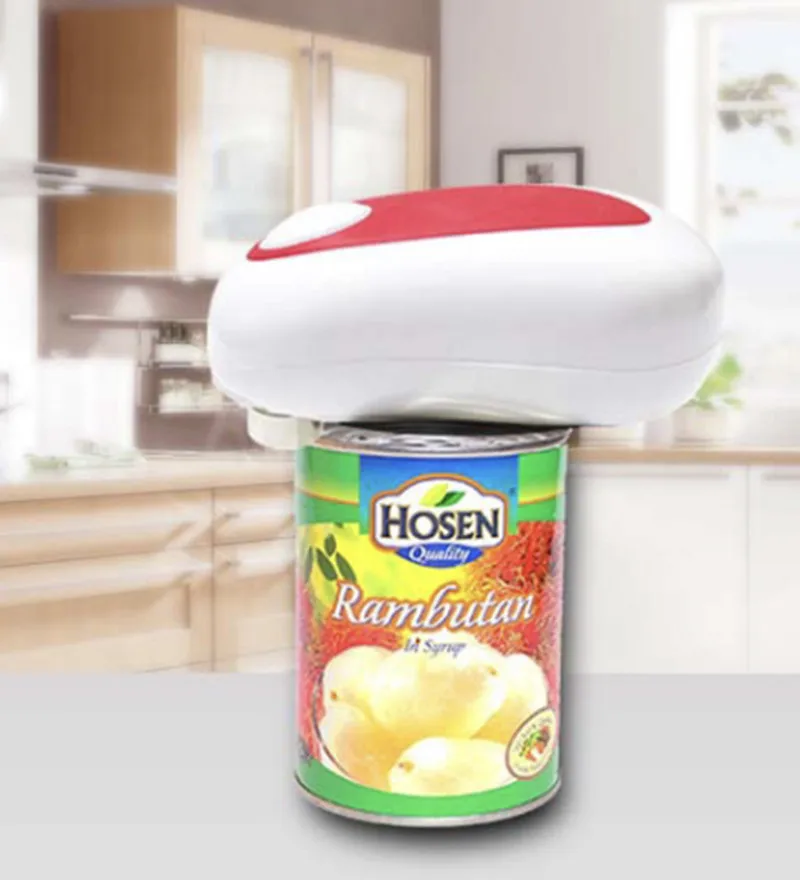 Electric Can Opener Smooth Edge Practical Automatic Jar Bottle Openers Home Kitchen Battery Operated Handheld Can Tin Opener