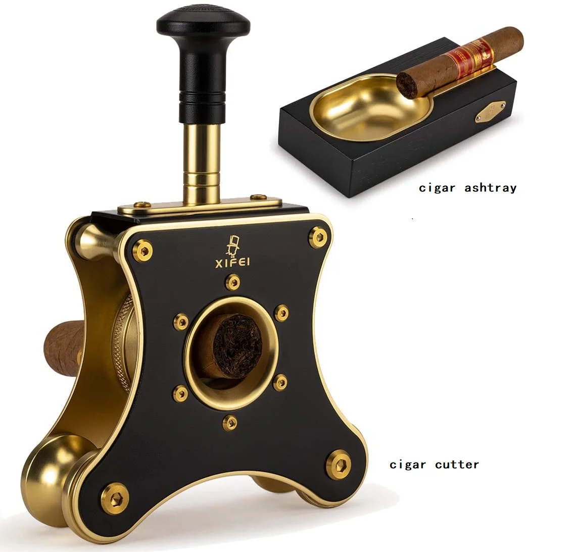  Luxury Unique Custom Design Lighter Cutter Ashtray Tube Cigar Accessories Gift