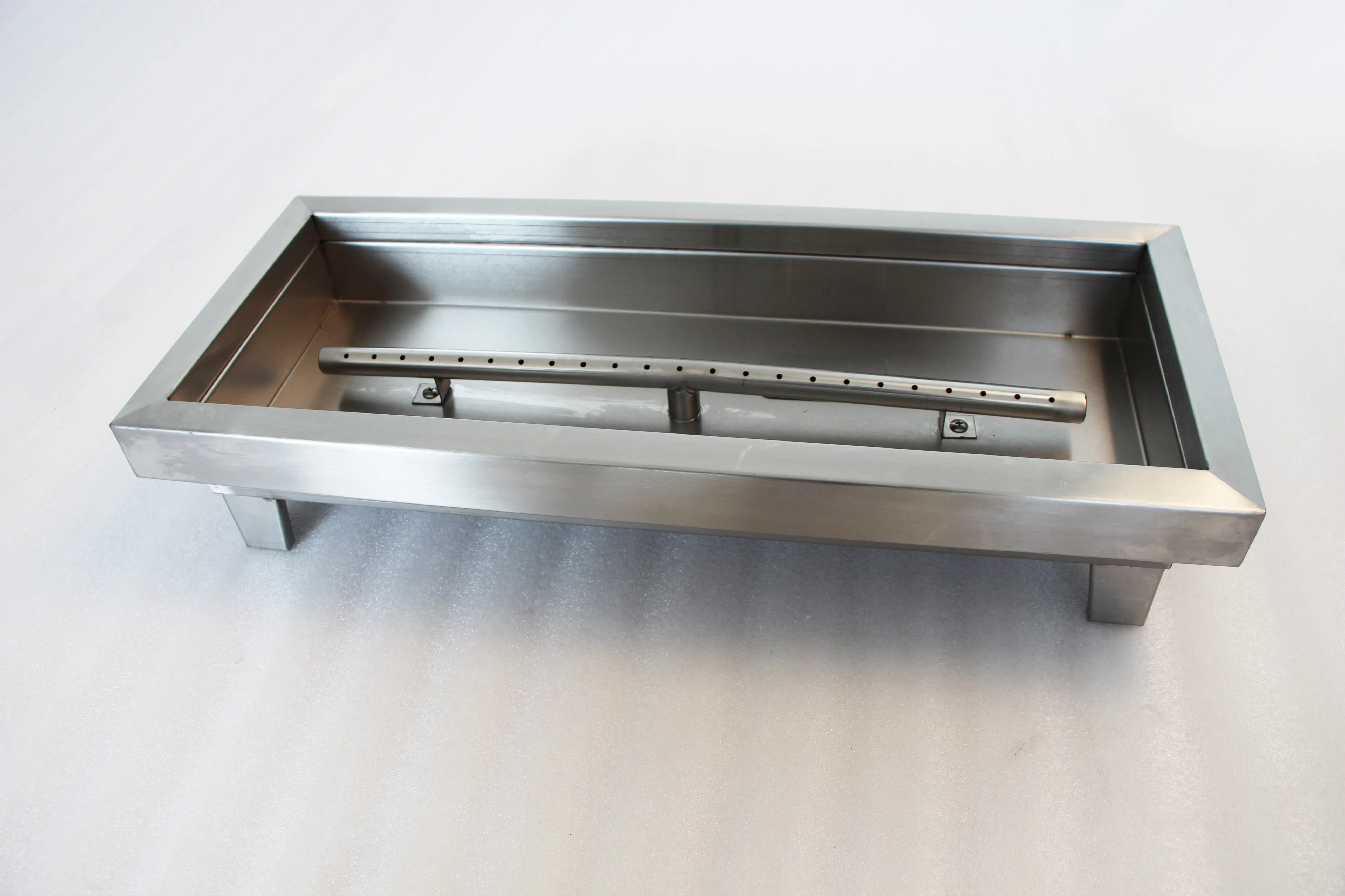 Wholesale SS 304 Stainless Steel Fire Pit Pan Burner Gas With Propane Connection