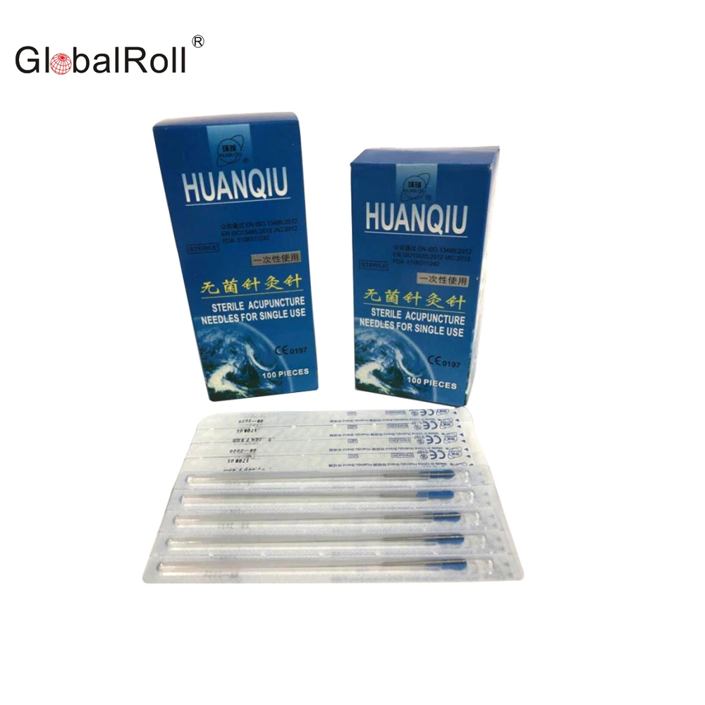 China manufacturer 100pcs/box sterile disposable stainless steel handle universal sterile band tube acupuncture needle