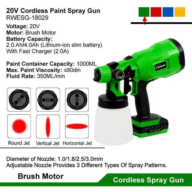 Sale 20V Lithium Battery Power Cordless Spray Painting Machine Small Rechargeable Paint Spray Guns Electric Spray Paint Machine