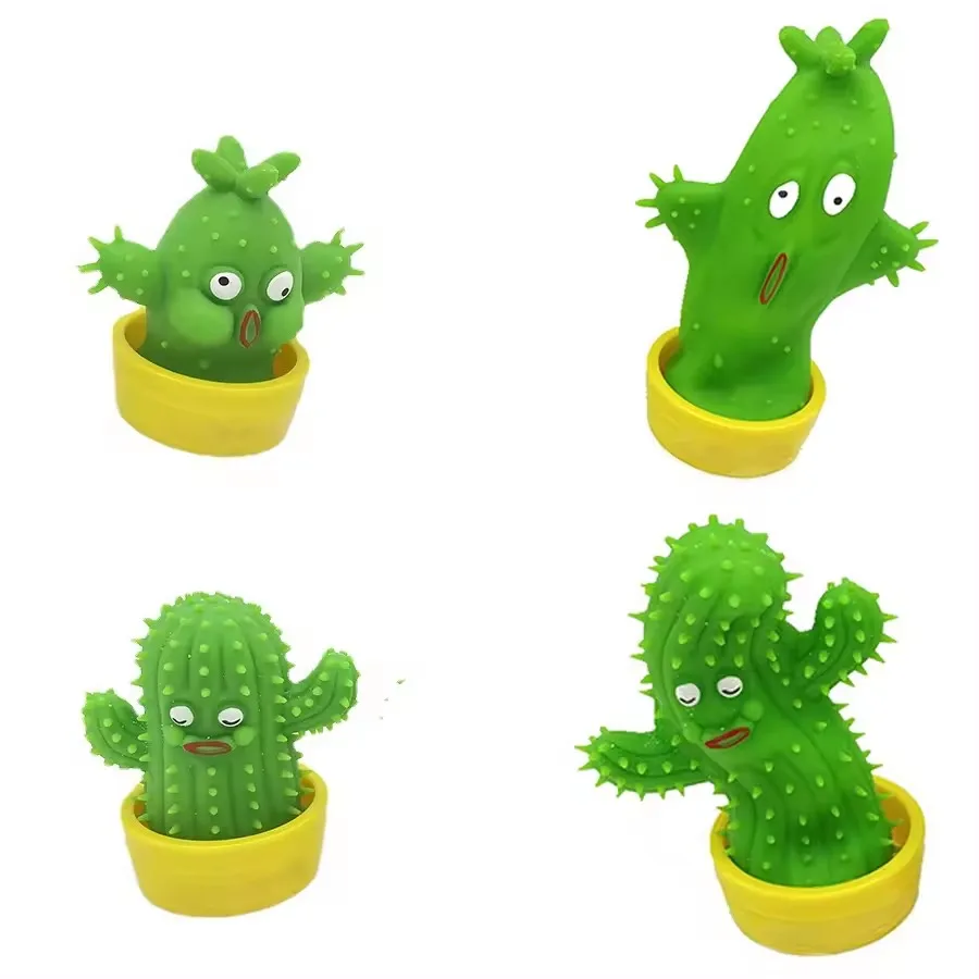 Sensory Training Stress Relief Shapable Cactus Toy Decompression TPR Squeeze Fidget Calming Toys For Kids