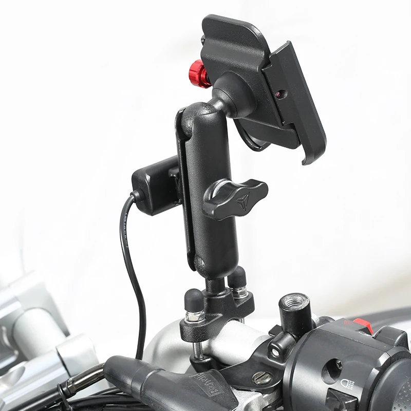 Adjustable Aluminum Mount Support Bicycle Mobile Bracket Mirror Motowolf Motorcycle Phone Holder Charger For Motorcycle
