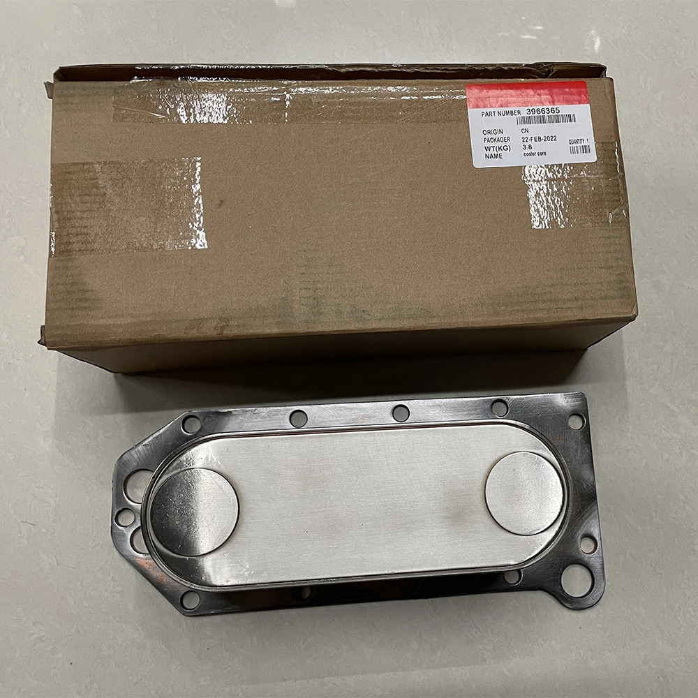 3966365 factory outlet engine oil cooler heavy duty truck QSL diesel engine spare parts lub oil cooler core for cummins
