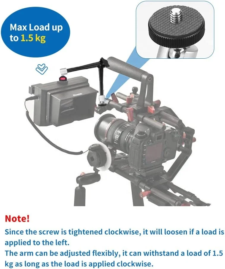 11 Inch Adjustable Articulating Friction Magic Arm Hot Shoe Mount With Quick Lock For DSLR Camera Rig LED Light