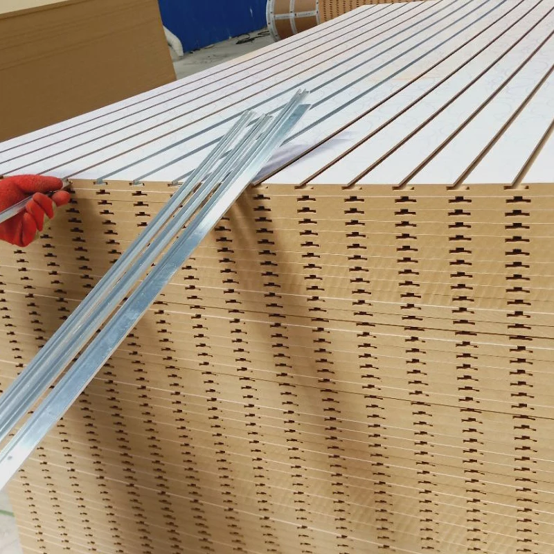 Grooved Slotted MDF Aluminum panels Slat Wall Decorative Slatwall for Store Display