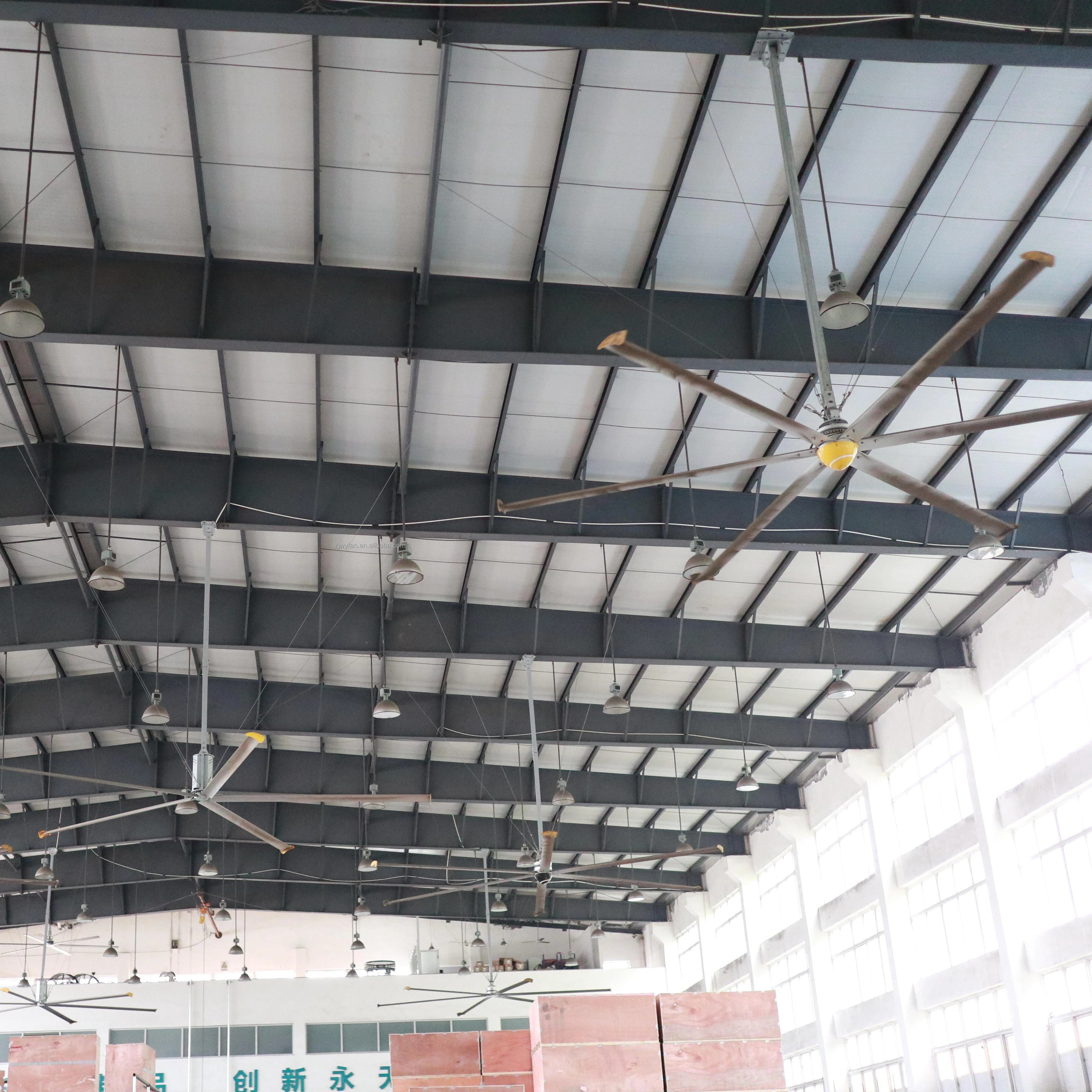 6,72 м 22 фута коммерческий Hvls большой потолочный вентилятор с прямым приводом Pmsm мотор потолочный вентилятор