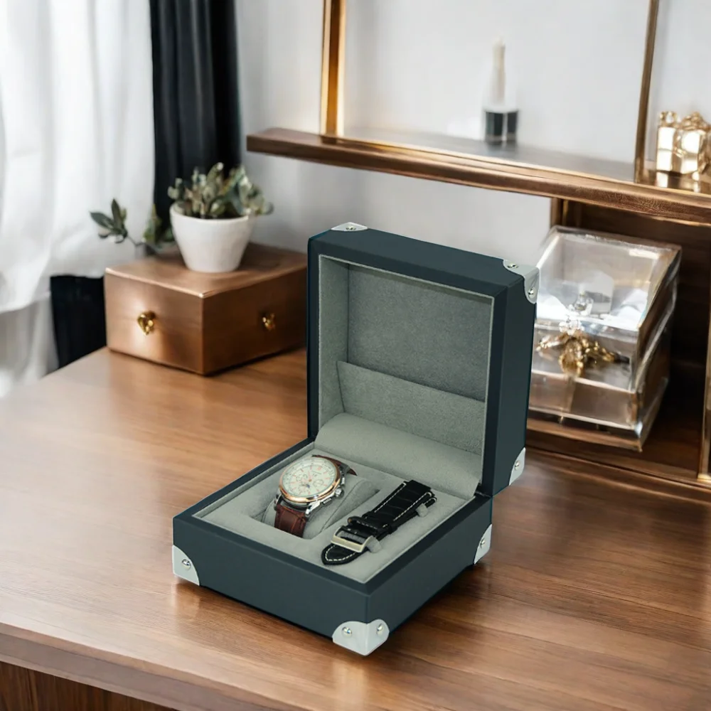 High Quality Watch Cases Logo Customized Luxury Leather Watch and Strap Packaging Box