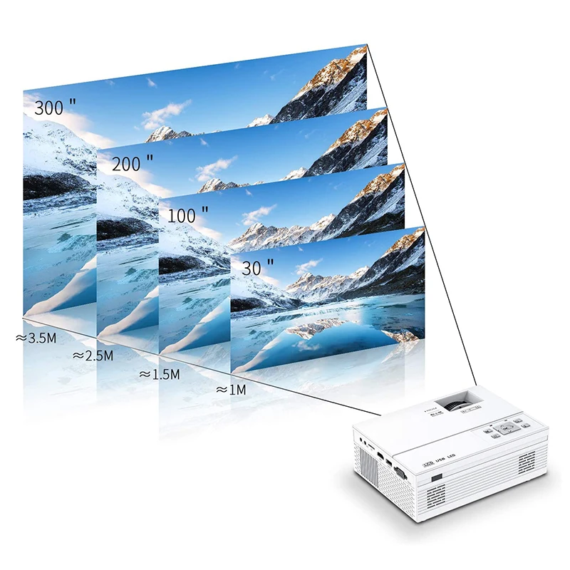 Portable LCD Led Hight Lumens Home Theater 4k Mini Projector