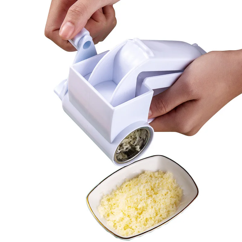 Hand rotating multifunctional stainless steel cheese grater