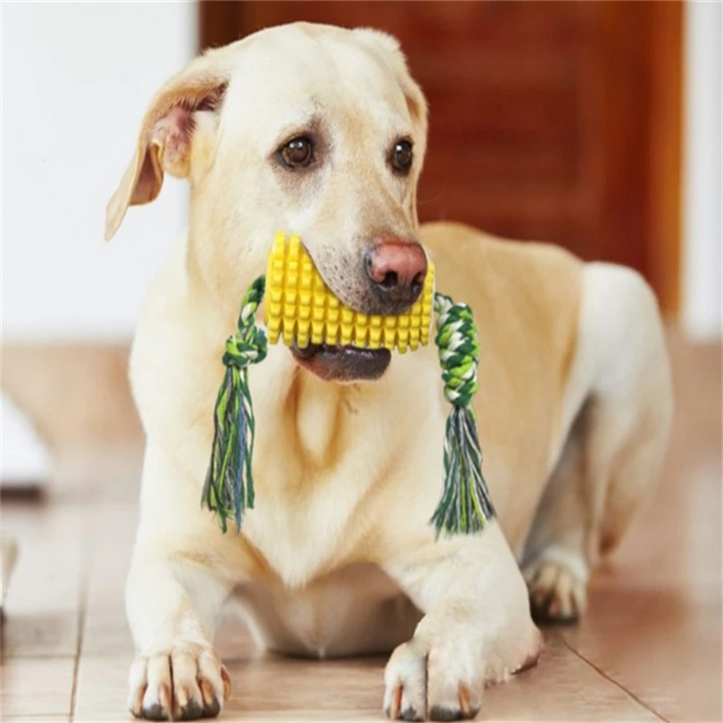 Puppy Toothbrush Clean Teeth Interactive Corn Toys Dog Toys Aggressive Chewers Meduium Large Breed Dog Chew Toys