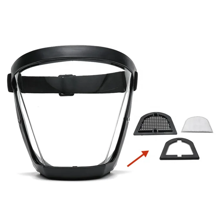 Wejump Transparent Full Face Shield Splash-proof WindProof Anti-fog Mask Safety Glasses Protection Eye Face Mask with Filters
