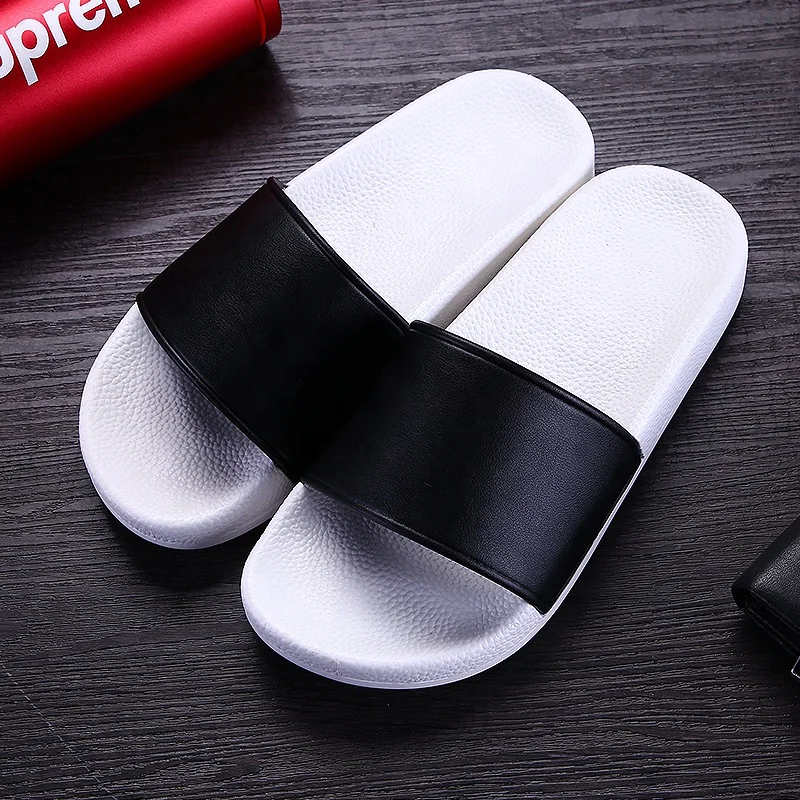 Free sample PVC arch support custom logo slide sandal slippers