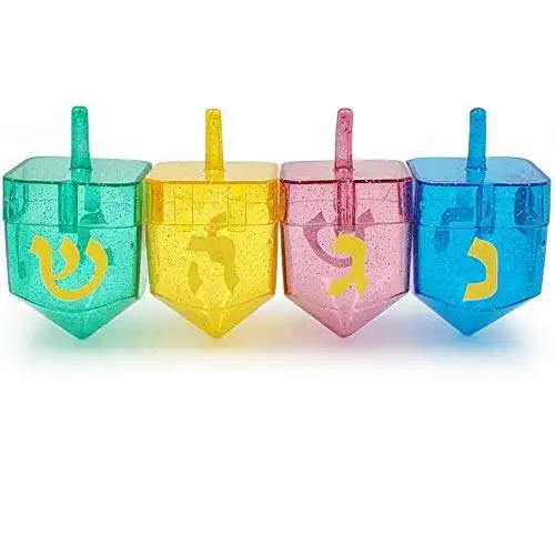 Hanukkah Fillable Dreidel Assorted Colors Can Be Filled with Hanukkah Chocolate Gelt Coins