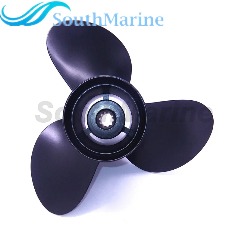 Boat Aluminum Alloy Propeller 58100-96410-019 10 1/4x10-K for Suzuki DT20 FT25 DT30 DF25 DF30 Outboard Motor 10.25x10